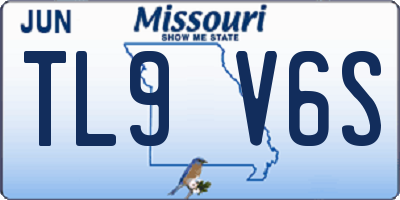 MO license plate TL9V6S
