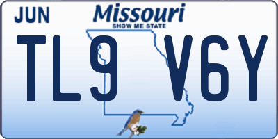 MO license plate TL9V6Y
