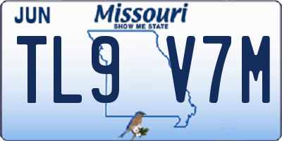 MO license plate TL9V7M