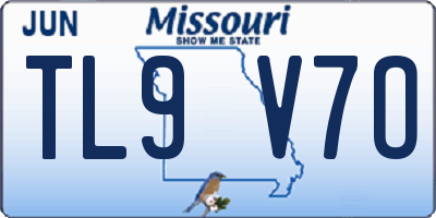 MO license plate TL9V7O