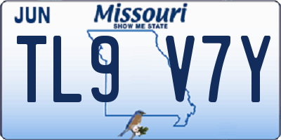 MO license plate TL9V7Y