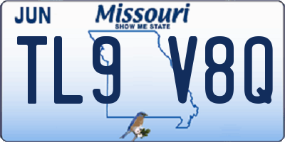 MO license plate TL9V8Q