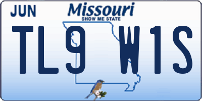 MO license plate TL9W1S