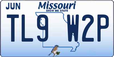 MO license plate TL9W2P