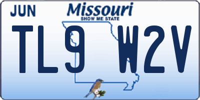 MO license plate TL9W2V
