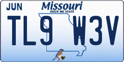 MO license plate TL9W3V