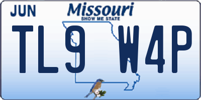MO license plate TL9W4P