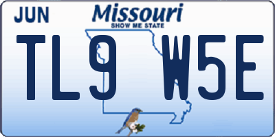 MO license plate TL9W5E