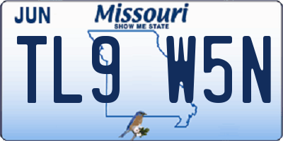 MO license plate TL9W5N