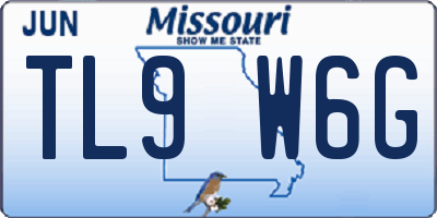 MO license plate TL9W6G