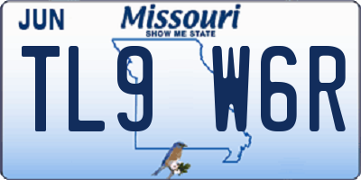 MO license plate TL9W6R