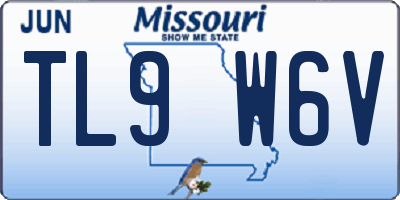 MO license plate TL9W6V