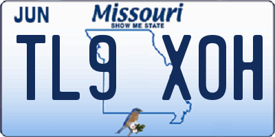 MO license plate TL9X0H