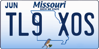 MO license plate TL9X0S