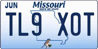 MO license plate TL9X0T