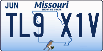 MO license plate TL9X1V