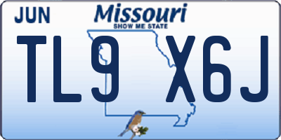 MO license plate TL9X6J