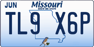 MO license plate TL9X6P