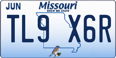 MO license plate TL9X6R