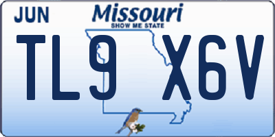 MO license plate TL9X6V