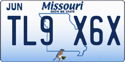 MO license plate TL9X6X