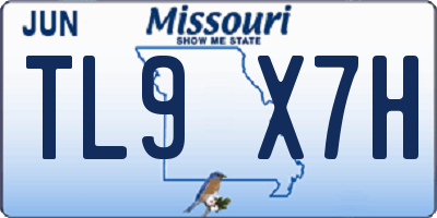 MO license plate TL9X7H