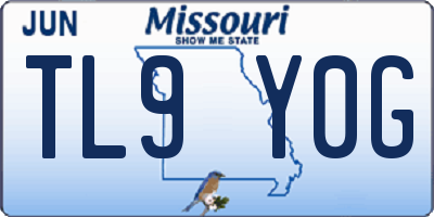 MO license plate TL9Y0G