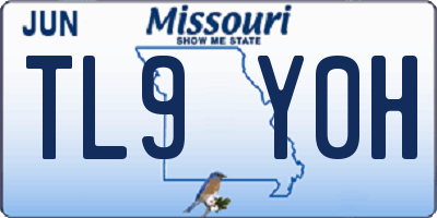 MO license plate TL9Y0H