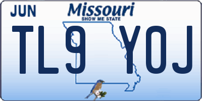 MO license plate TL9Y0J