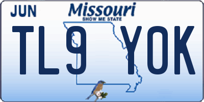 MO license plate TL9Y0K