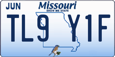 MO license plate TL9Y1F