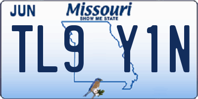 MO license plate TL9Y1N