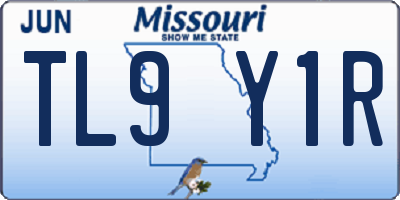 MO license plate TL9Y1R