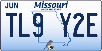 MO license plate TL9Y2E