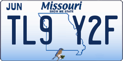 MO license plate TL9Y2F