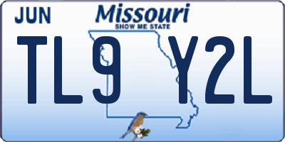 MO license plate TL9Y2L