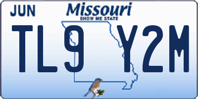 MO license plate TL9Y2M