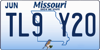 MO license plate TL9Y2O