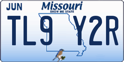 MO license plate TL9Y2R