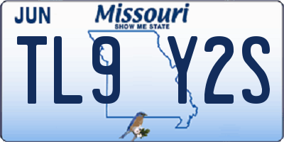 MO license plate TL9Y2S