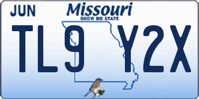 MO license plate TL9Y2X