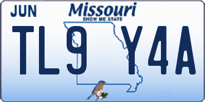 MO license plate TL9Y4A