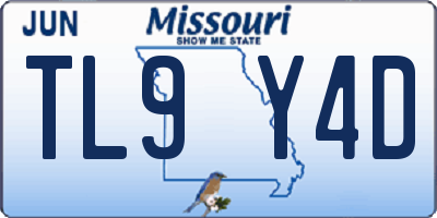 MO license plate TL9Y4D