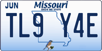 MO license plate TL9Y4E