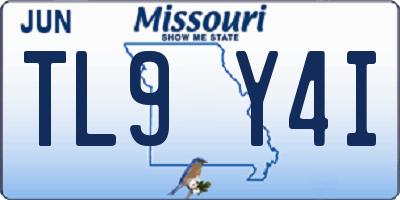 MO license plate TL9Y4I