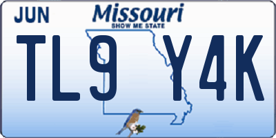 MO license plate TL9Y4K