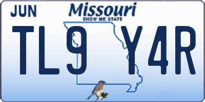 MO license plate TL9Y4R