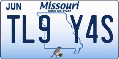 MO license plate TL9Y4S