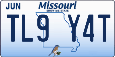 MO license plate TL9Y4T