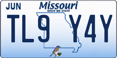 MO license plate TL9Y4Y